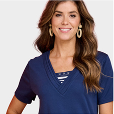 Stripe Insert T Shirt - LU231